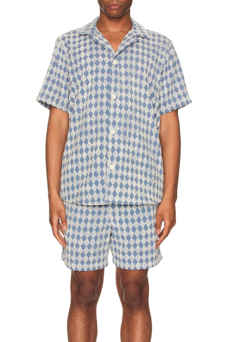 OAS Navy Diamond Cuba Terry Shirt outlook