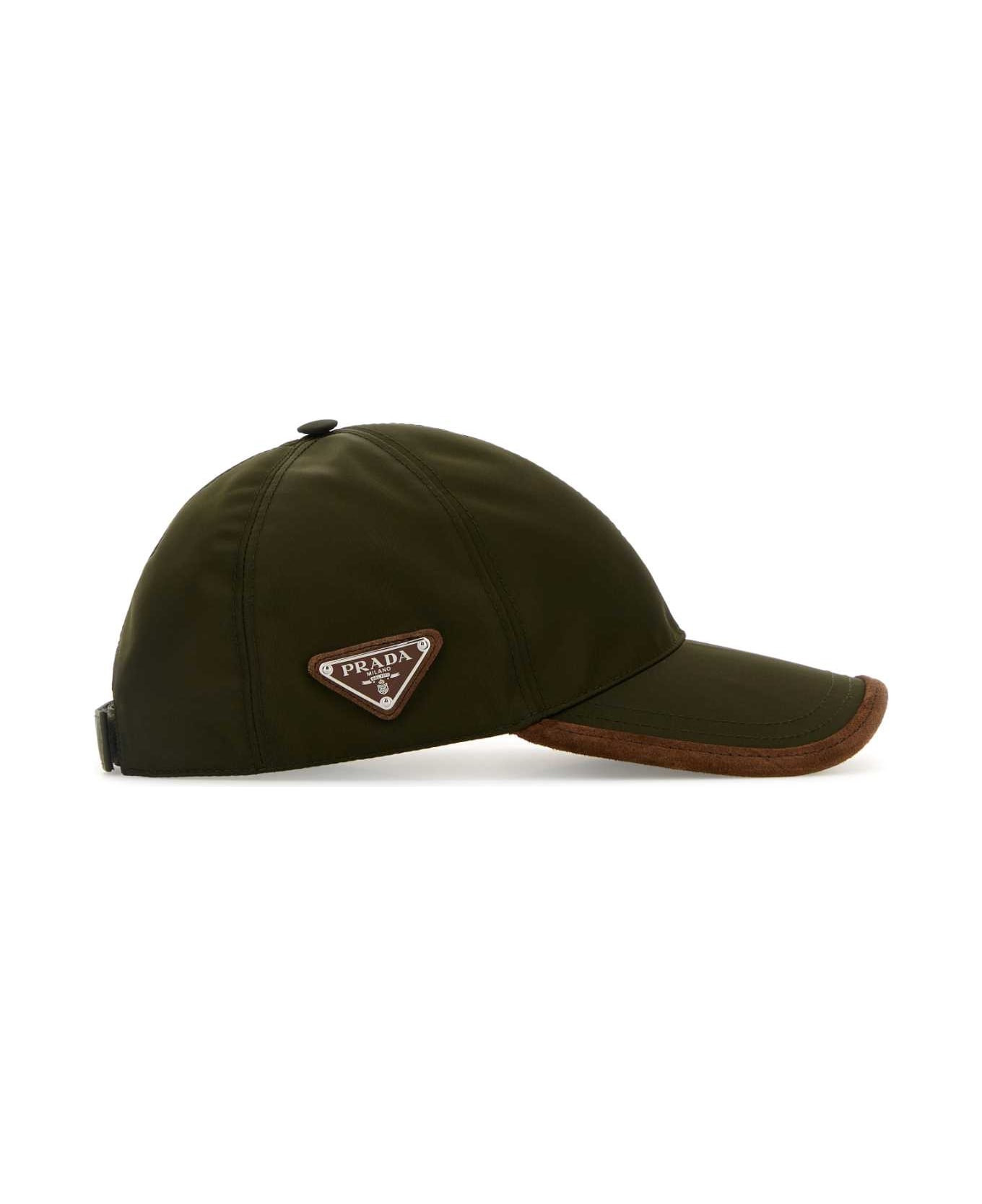 Olive Green Re-nylon Baseball Cap - 2