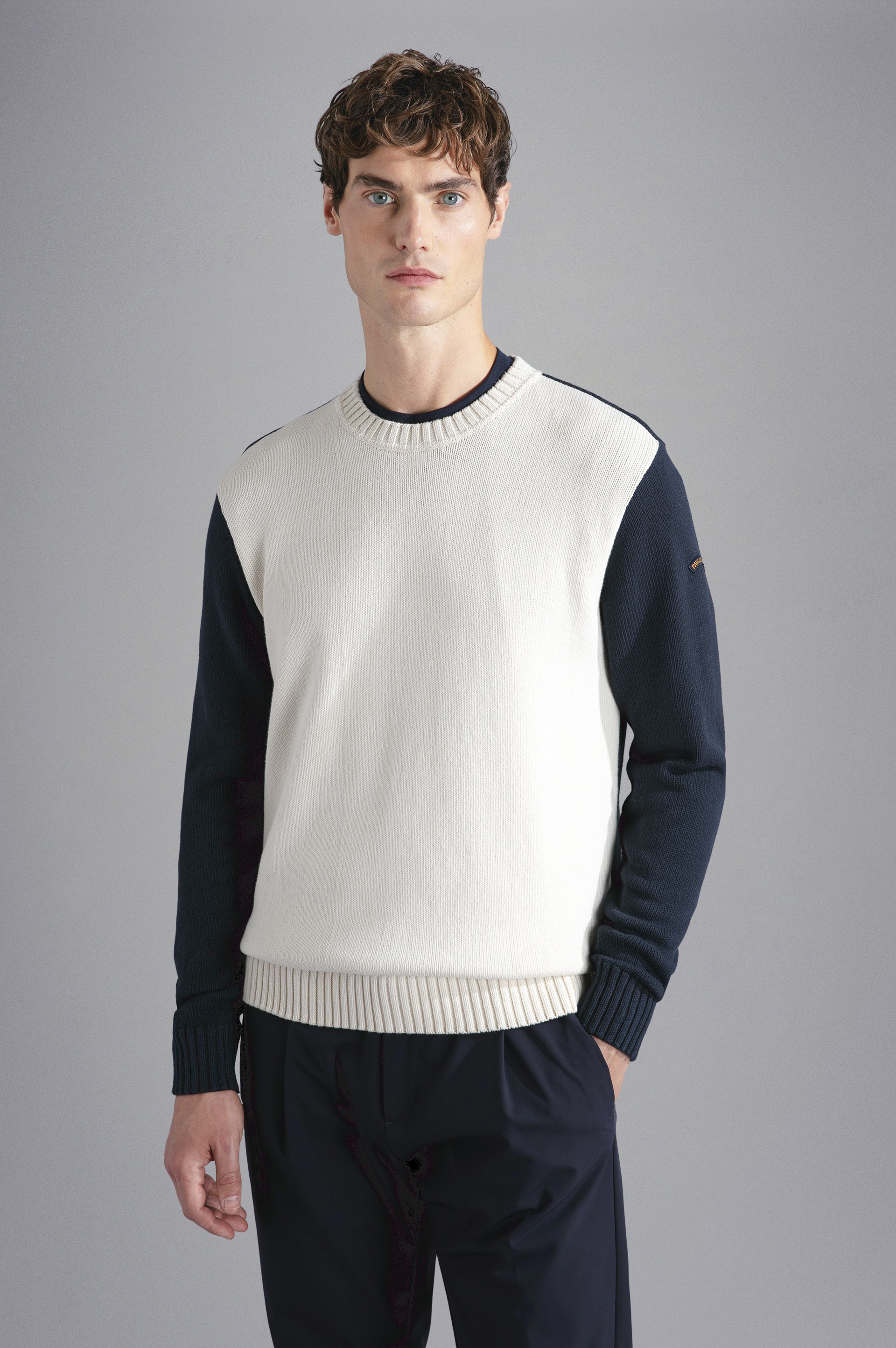 TWO-TONE COTTON JUMPER - 6