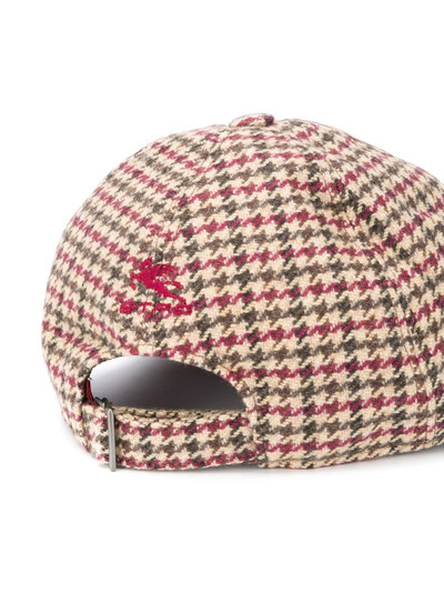 Etro houndstooth pattern cap outlook