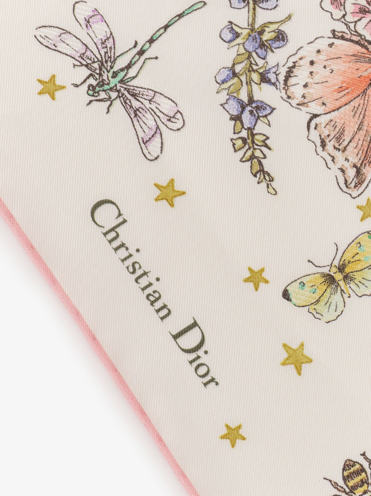 Dior Women Flowers Calendar Triangle Silk Foulard - 2