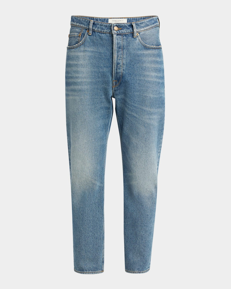 Men's Happy Stonewash Straight-Leg Ankle Jeans 1