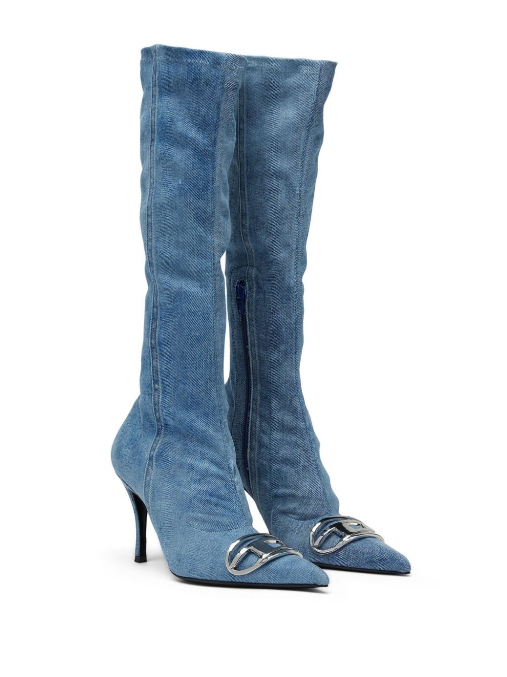 D-Venus 80mm denim knee-high boots - 2