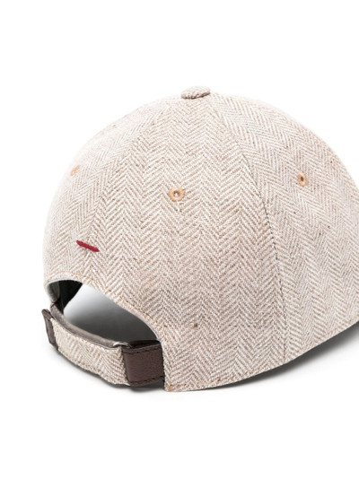 Brunello Cucinelli chevron-knit baseball cap outlook