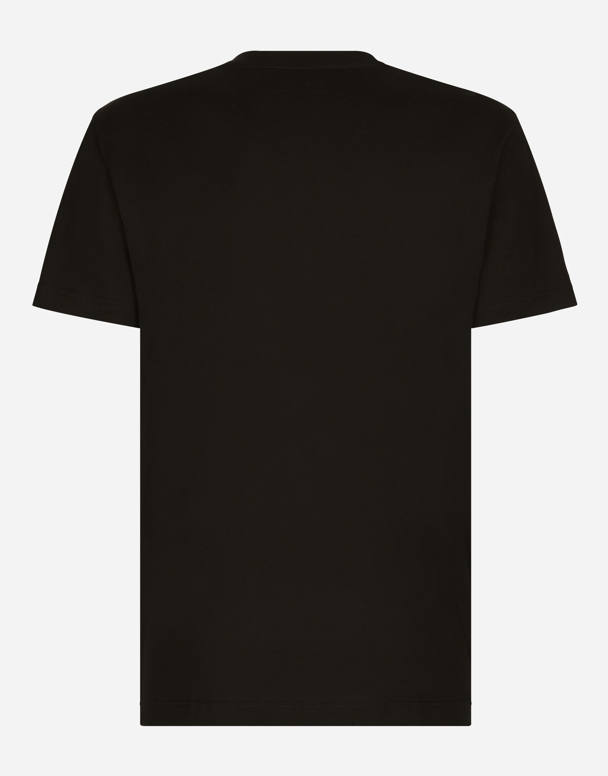 Cotton T-shirt with DG Milano logo embroidery - 2