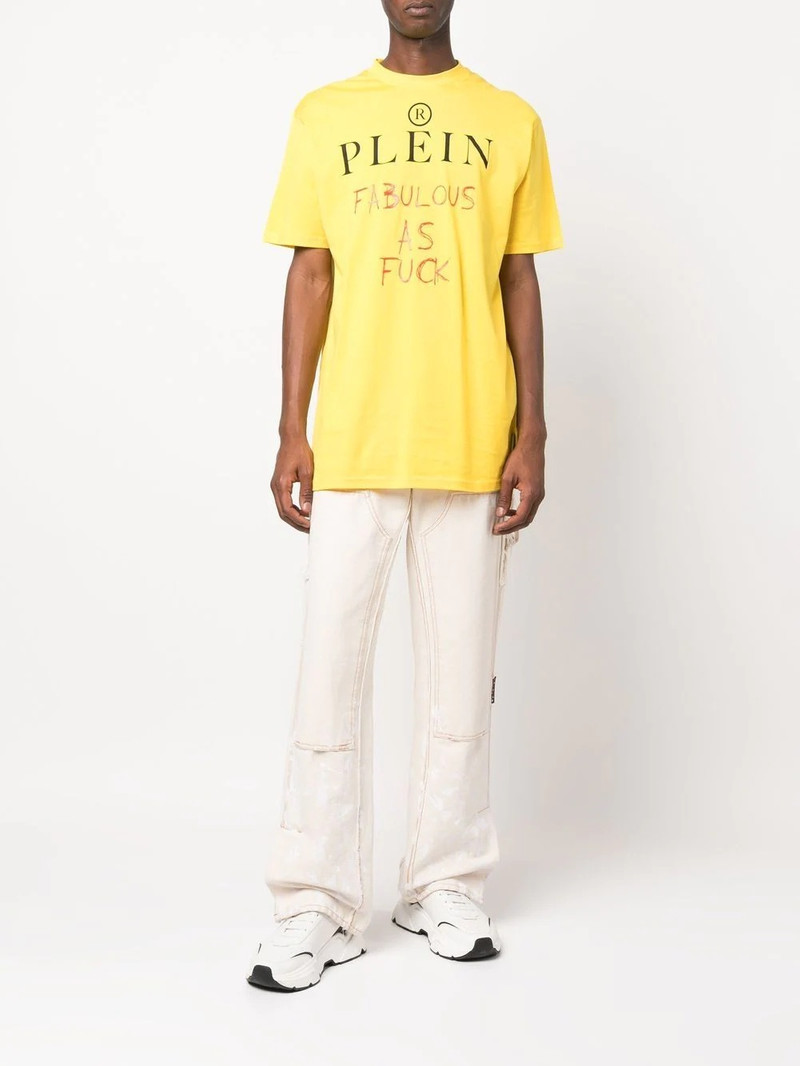 PHILIPP PLEIN slogan print T-shirt outlook