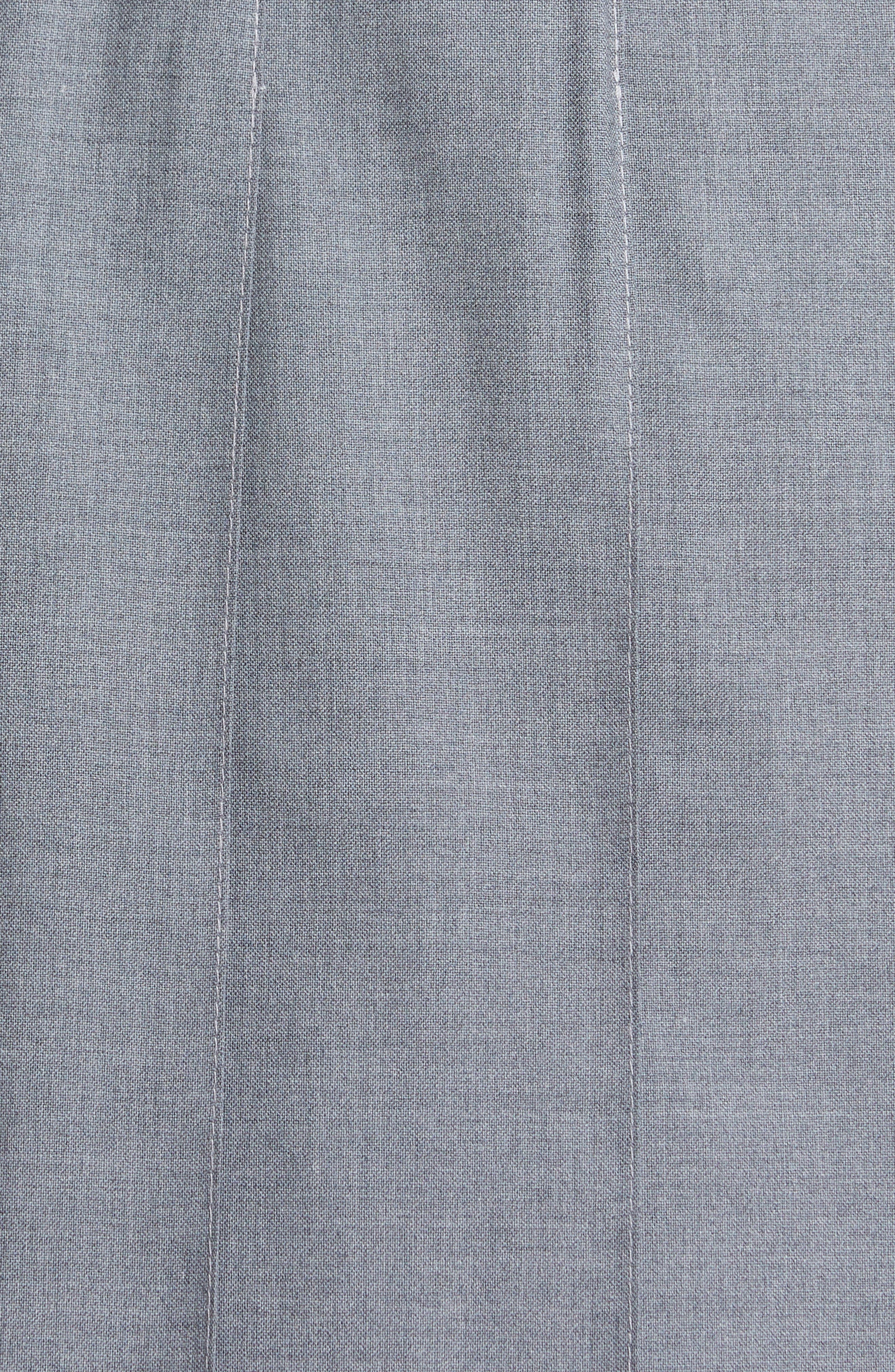 Drop Back Pleated Wool Miniskirt - 6