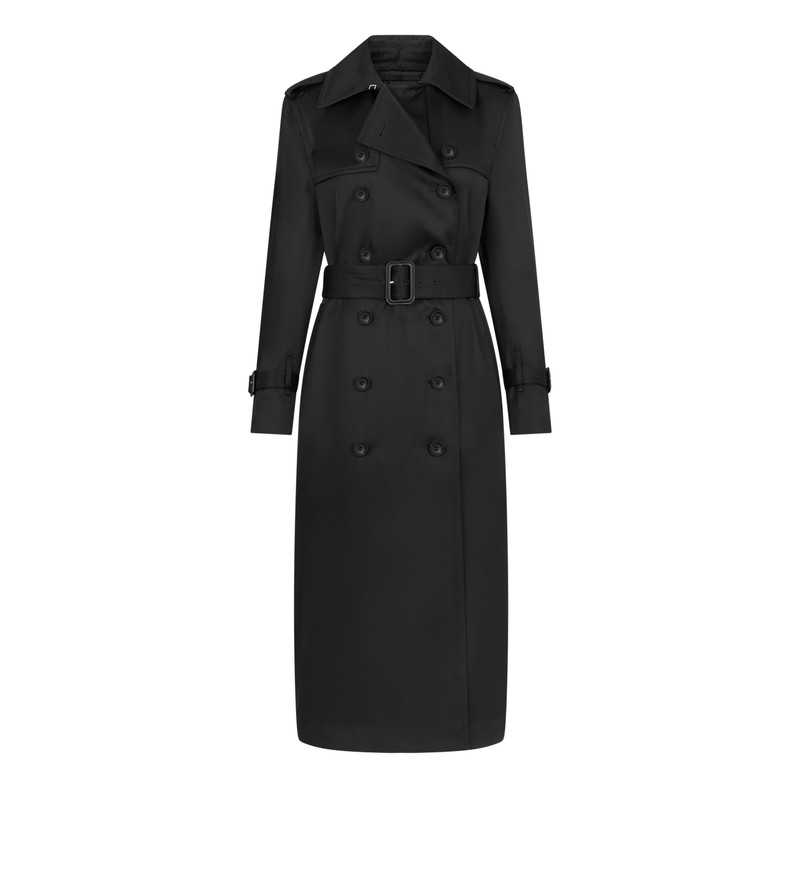 TRENCH COAT WITH LEATHER UNDERCOLLAR 1