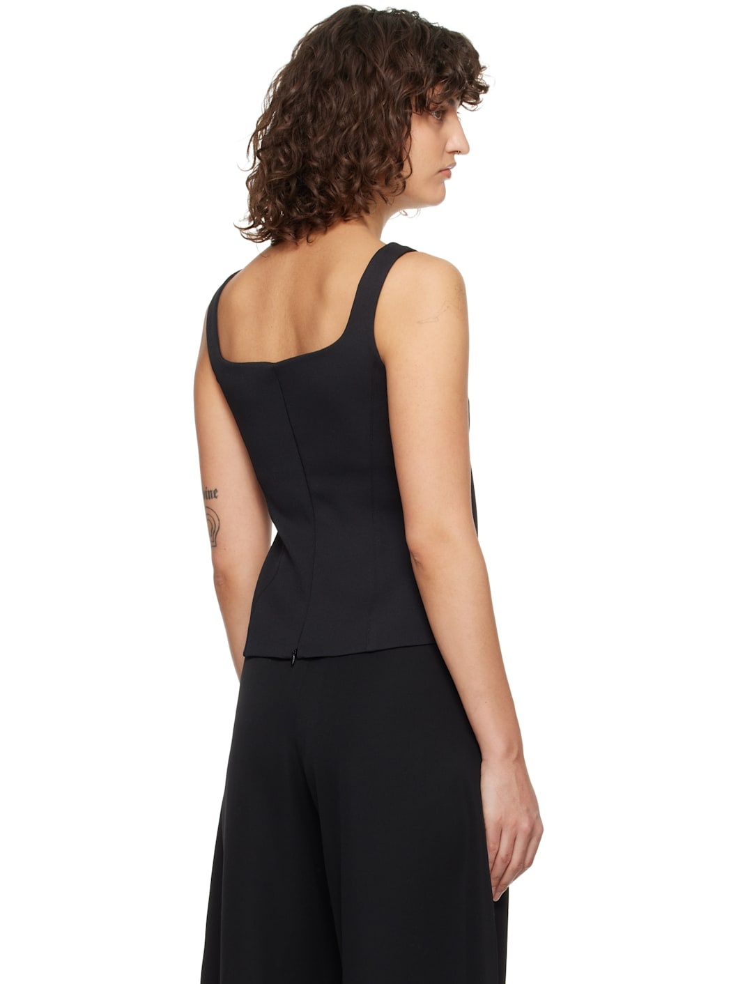 Black RC Signature Curved Neck Top - 3