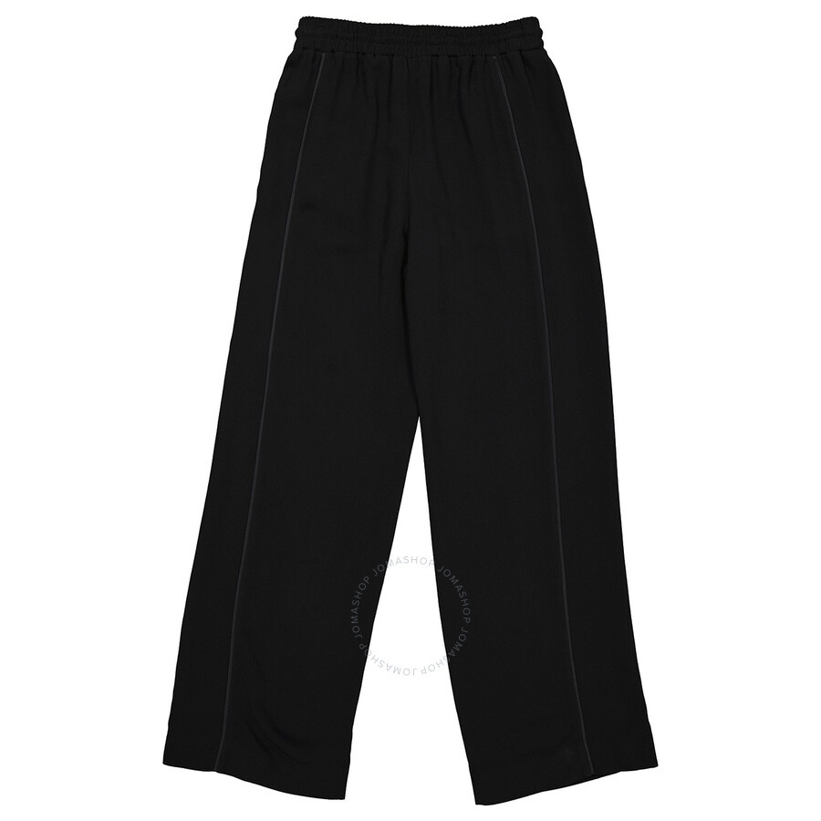 Burberry Ladies Black High-Waisted Wide-Leg Trousers - 2