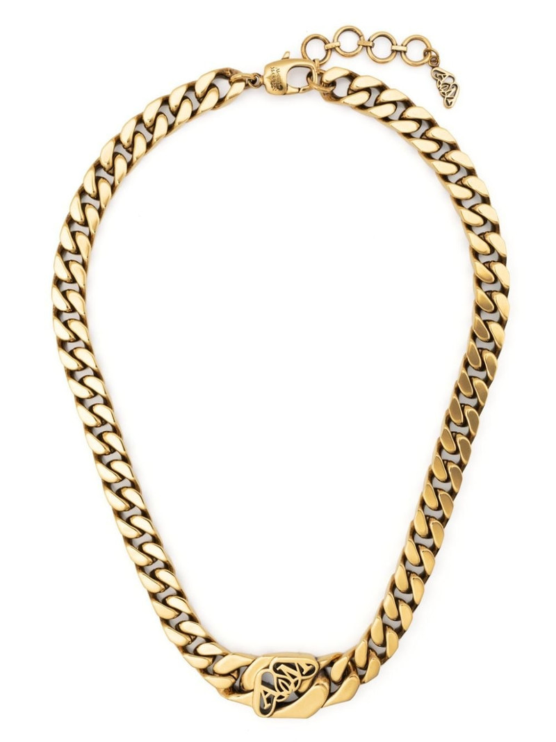cut-out logo chain necklace 1
