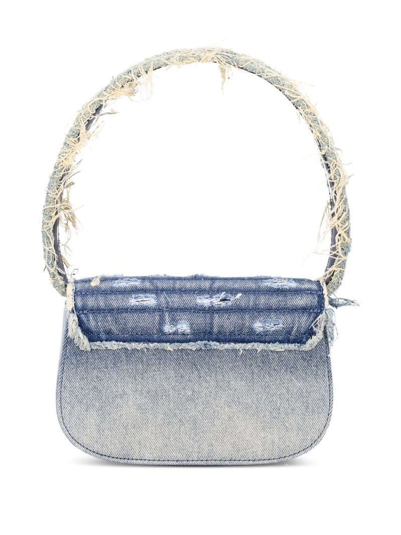 Diesel 1DR crystal-embellished denim shoulder bag outlook