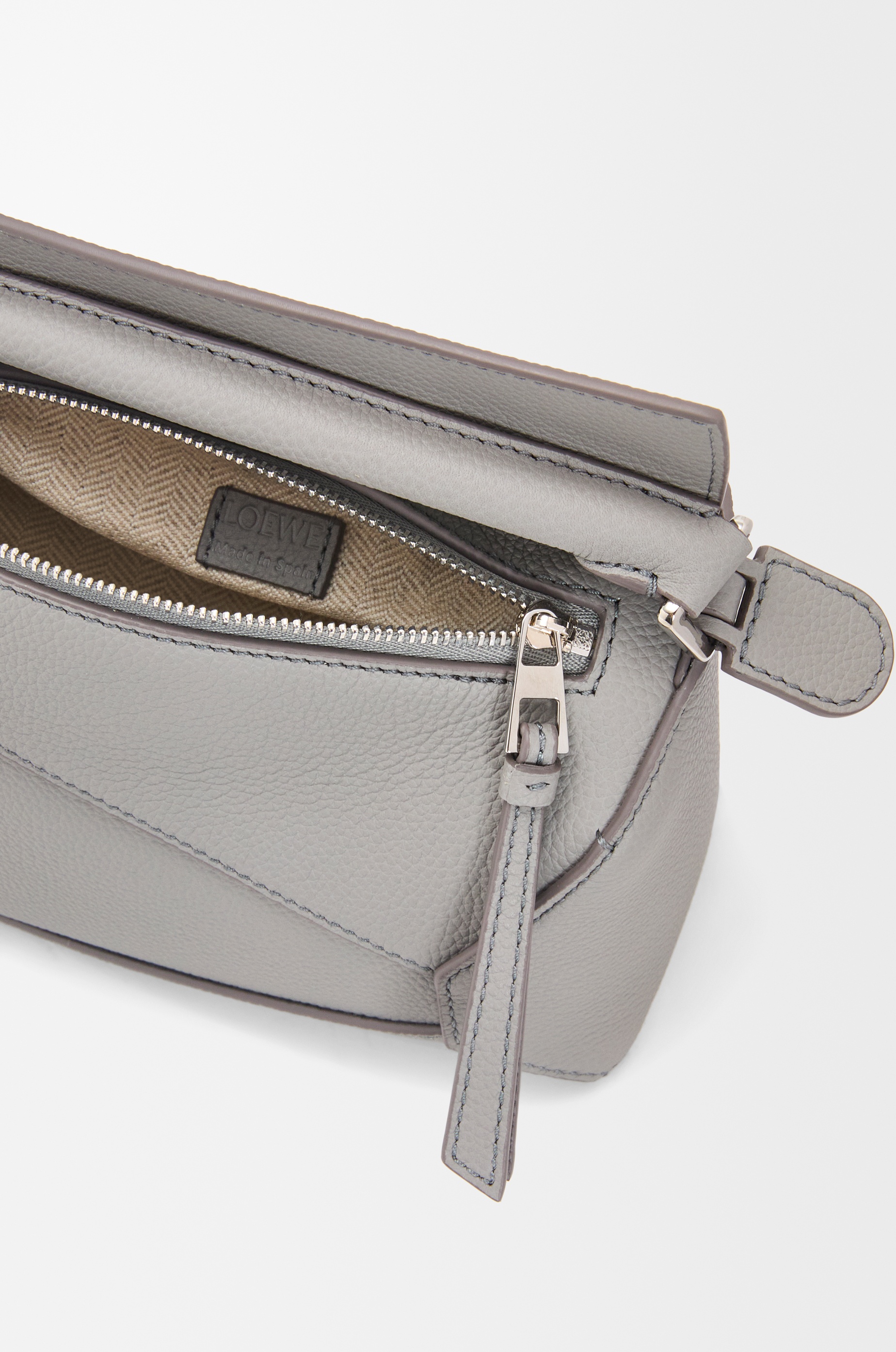 Mini Puzzle Edge bag in soft grained calfskin - 8