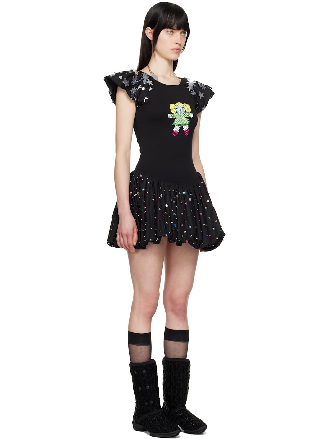 Black Angelica Minidress - 2