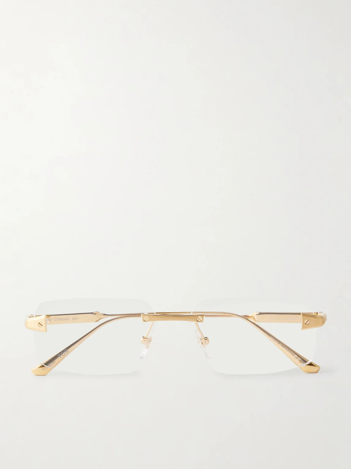 Santos de Cartier Gold-Tone Titanium Glasses - 1