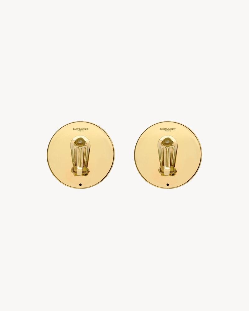 SAINT LAURENT DOME EARRINGS IN METAL outlook