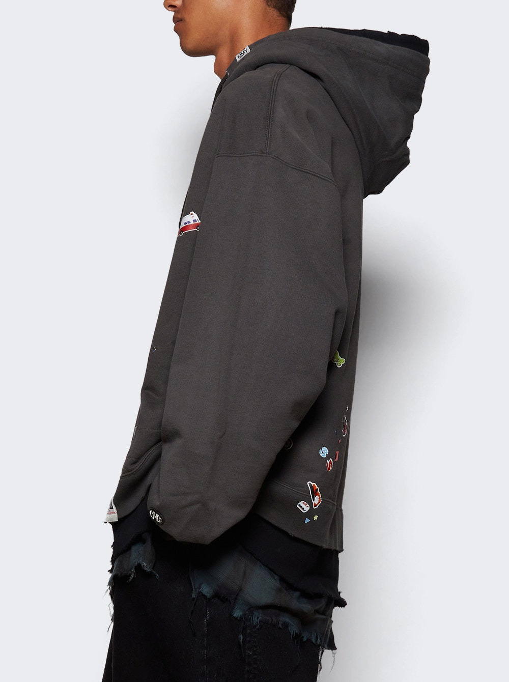 Triple Layered Hoodie Black - 3