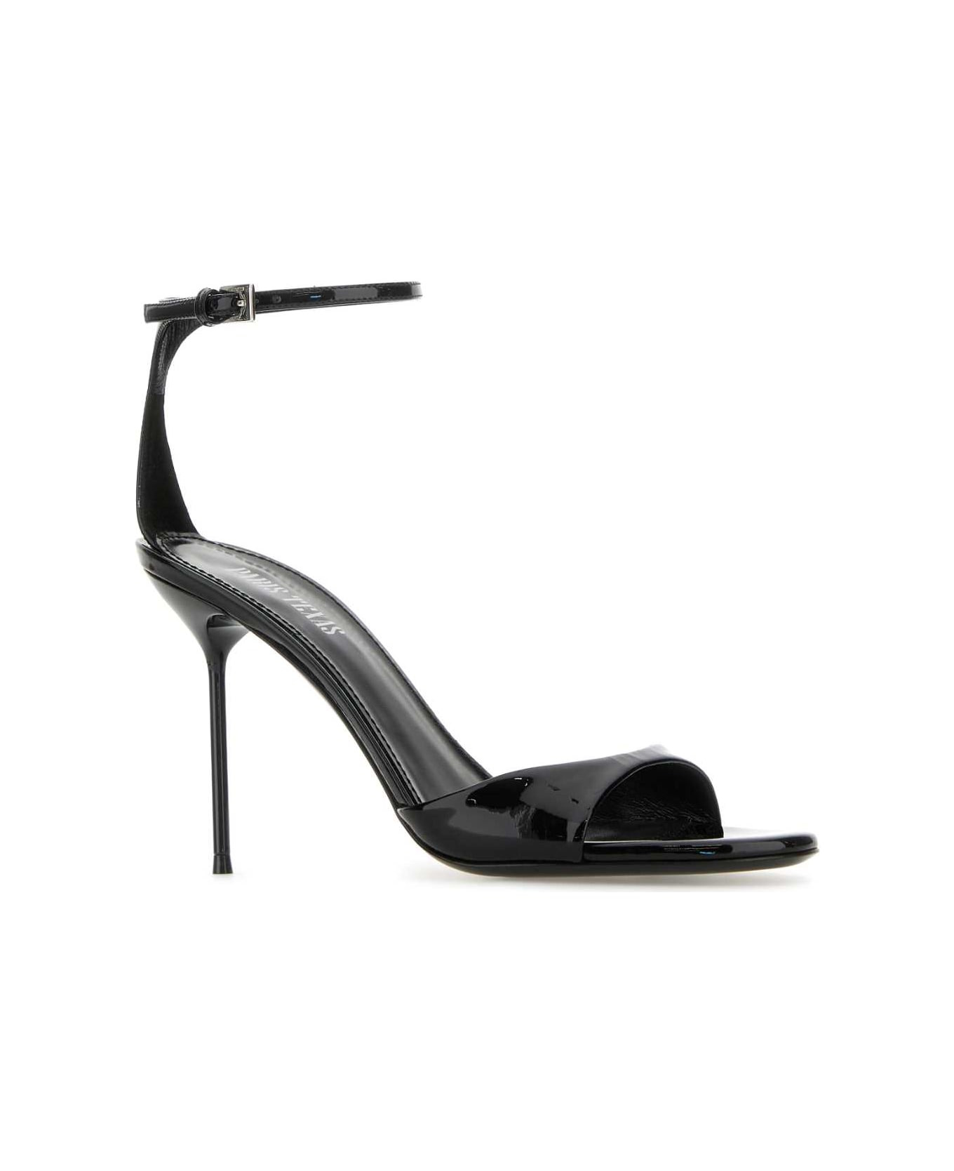 Black Leather Lidia Sandals - 2