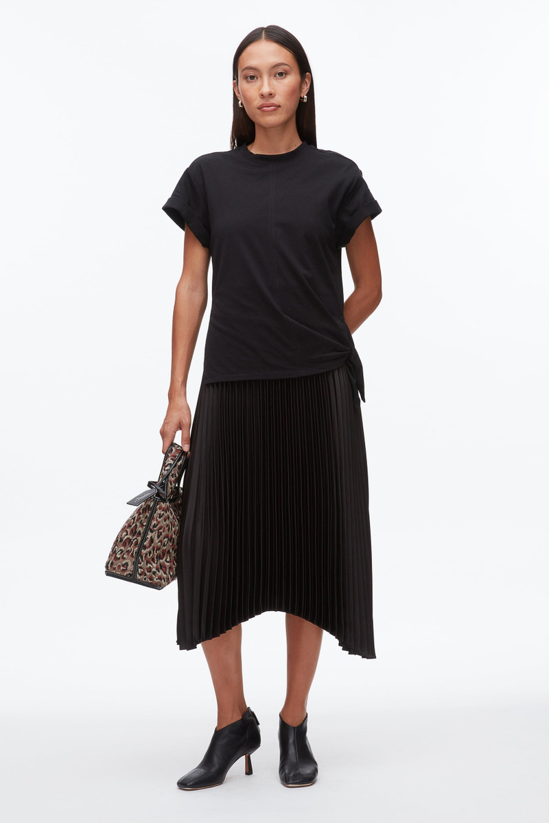 T-Shirt Combo Dress with Pleated Skirt 1