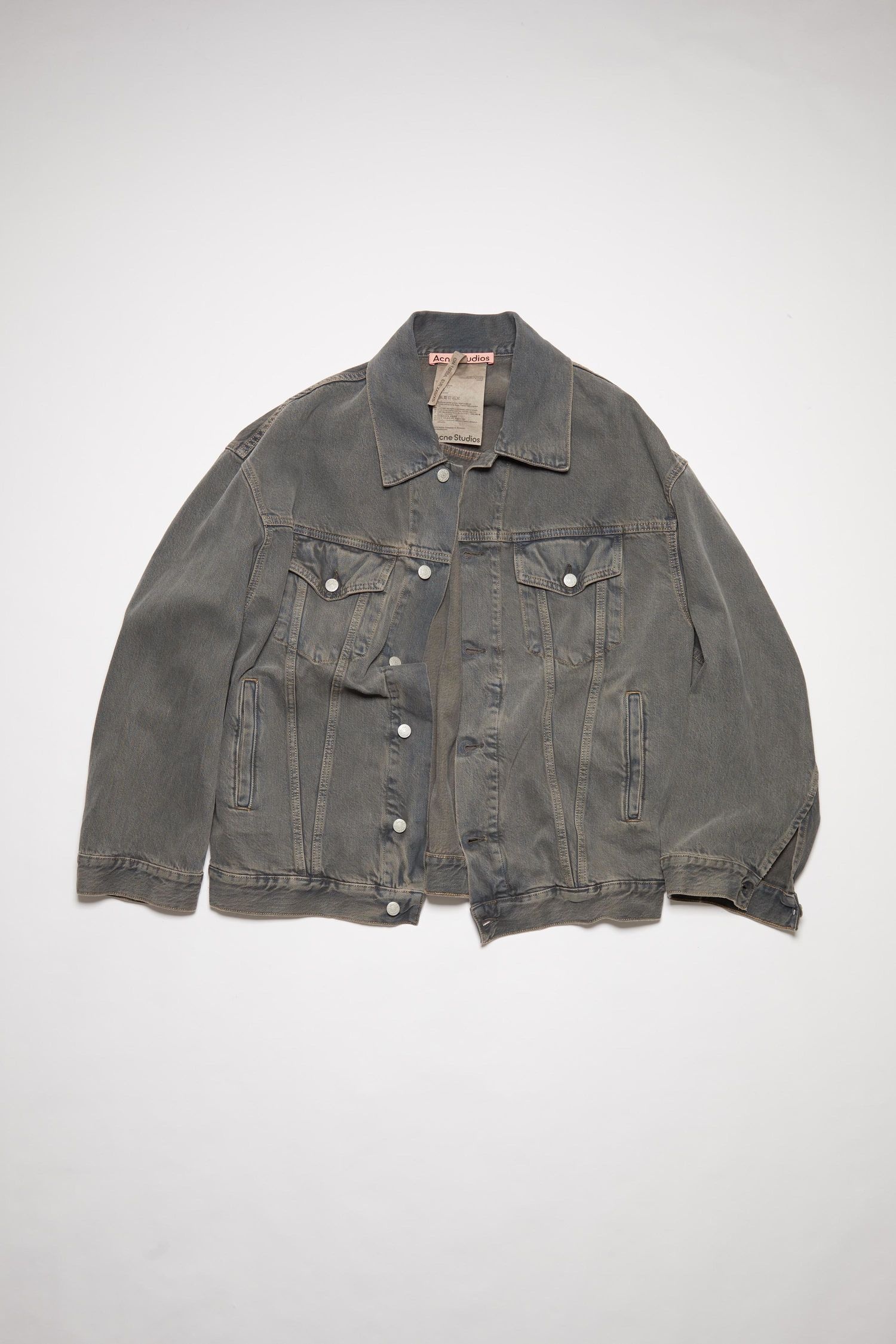 Loose fit denim jacket - Blue/green - 6