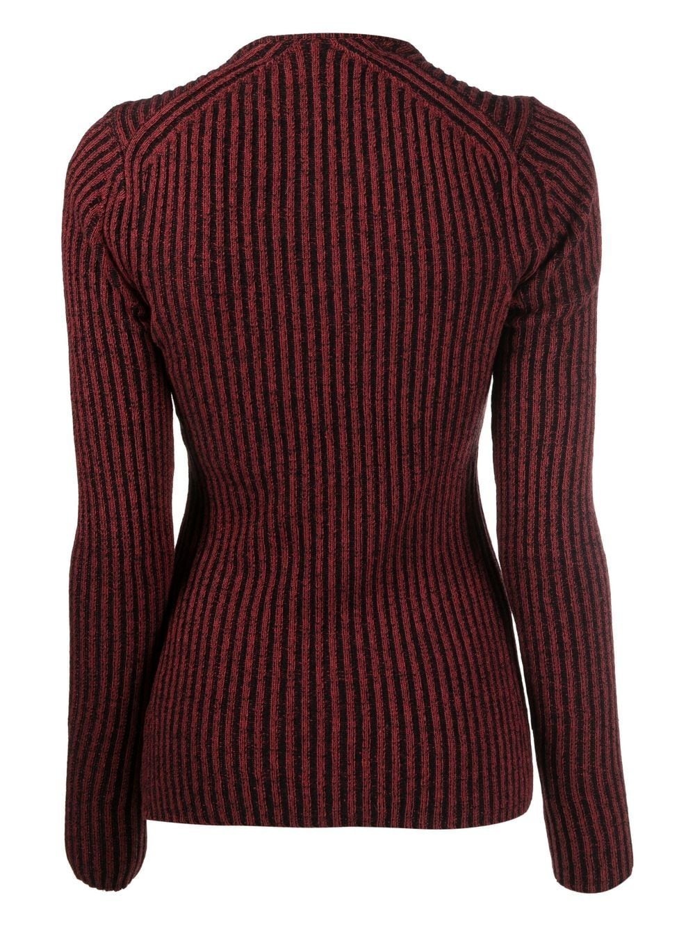 round-neck ribbed-knit jumper - 3