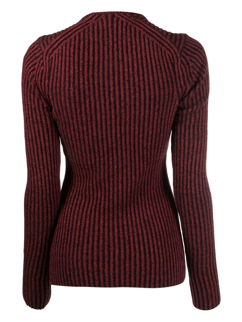 round-neck ribbed-knit jumper - 2