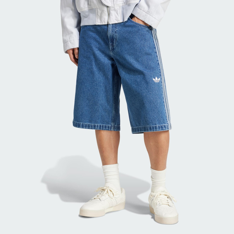 adidas Adicolor Denim Firebird Shorts outlook