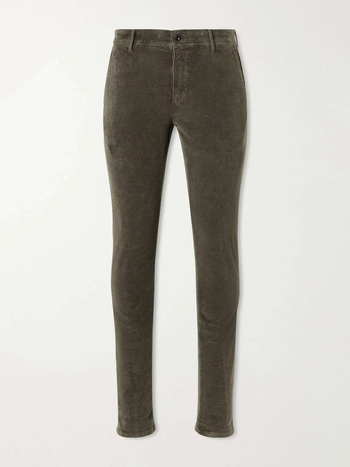 Straight-Leg Cotton-Blend Corduroy Trousers - 1