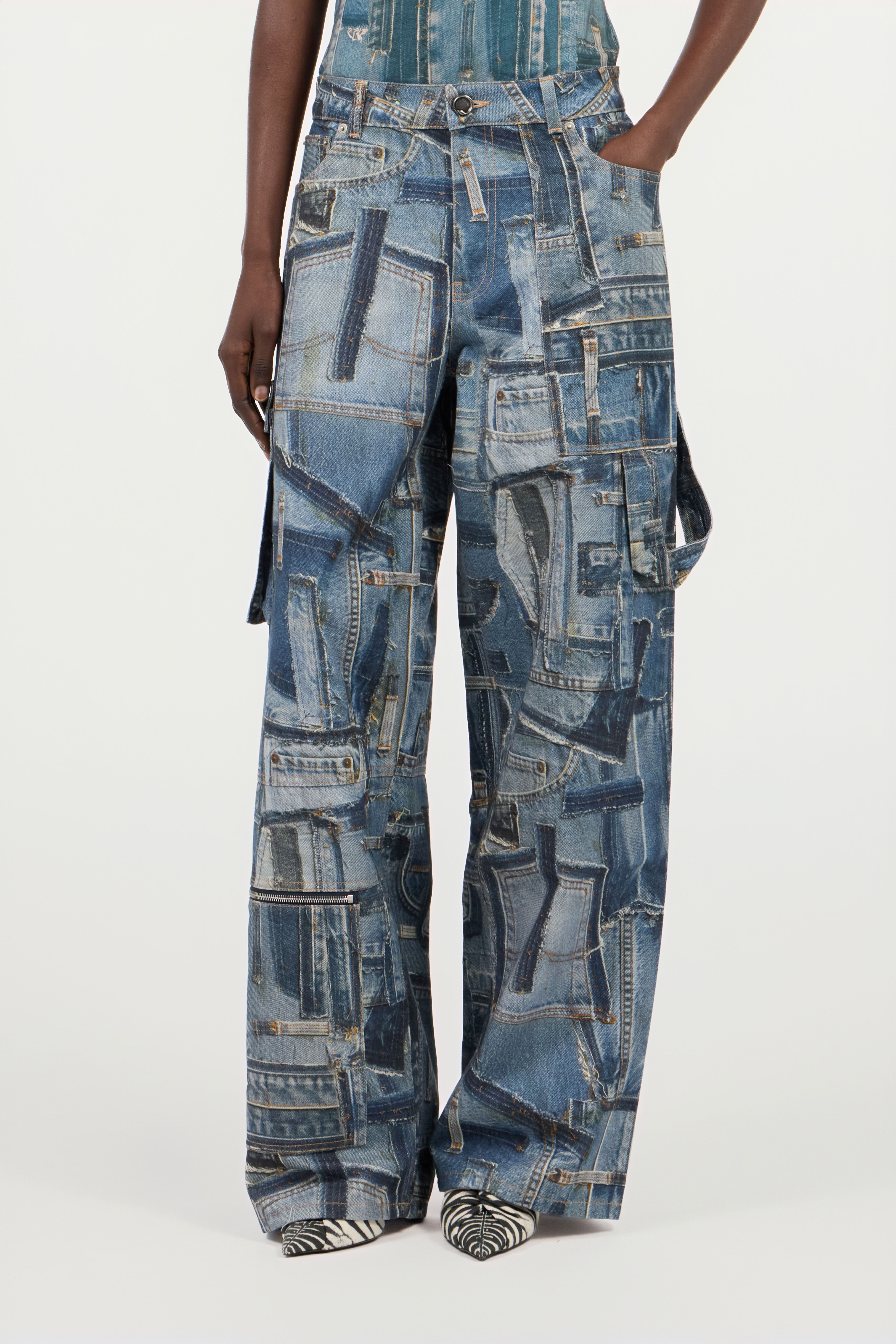Patchwork Capsule Collection Cargo Jeans - 3