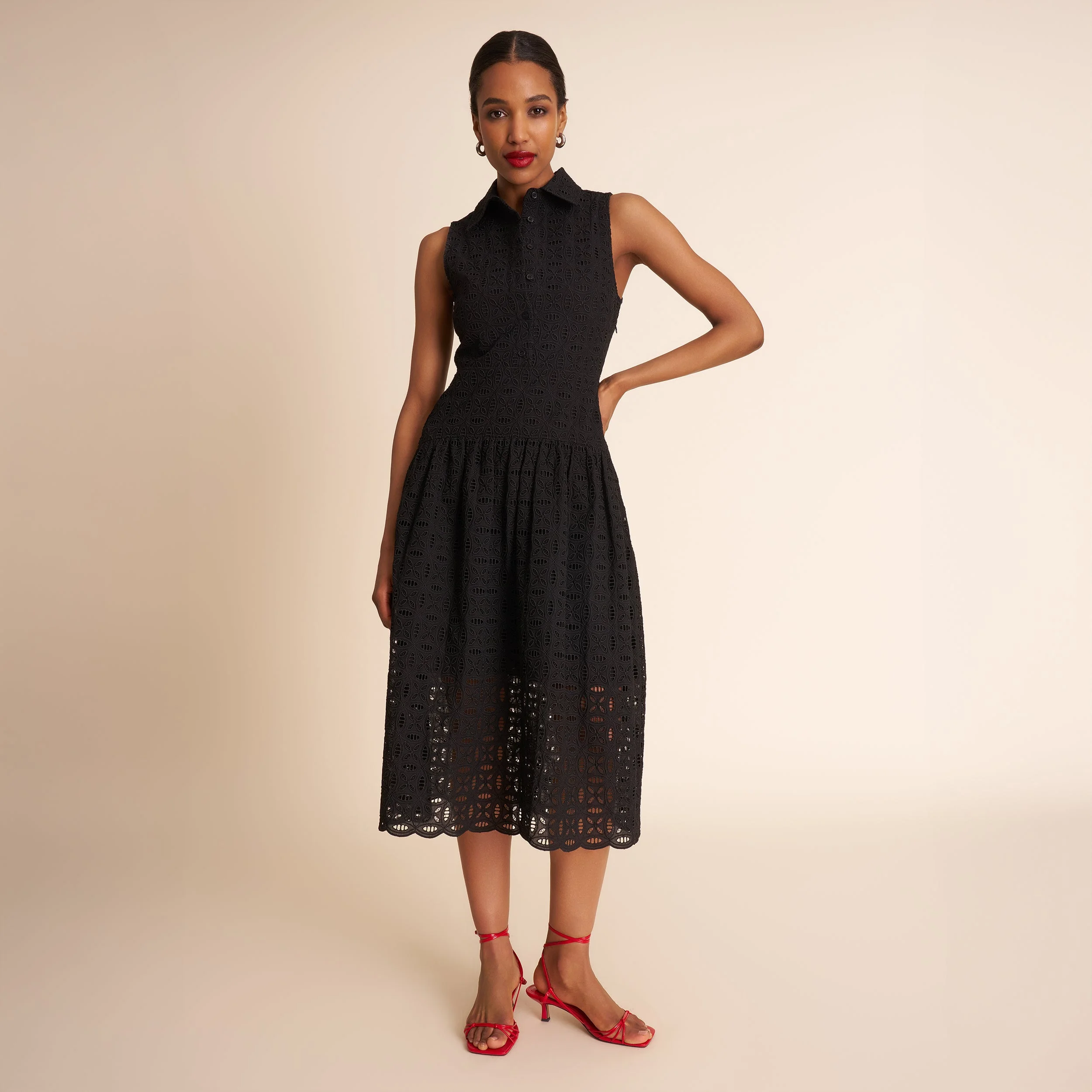 Theodora Aperitivo Dress - Circular Eyelet - 1