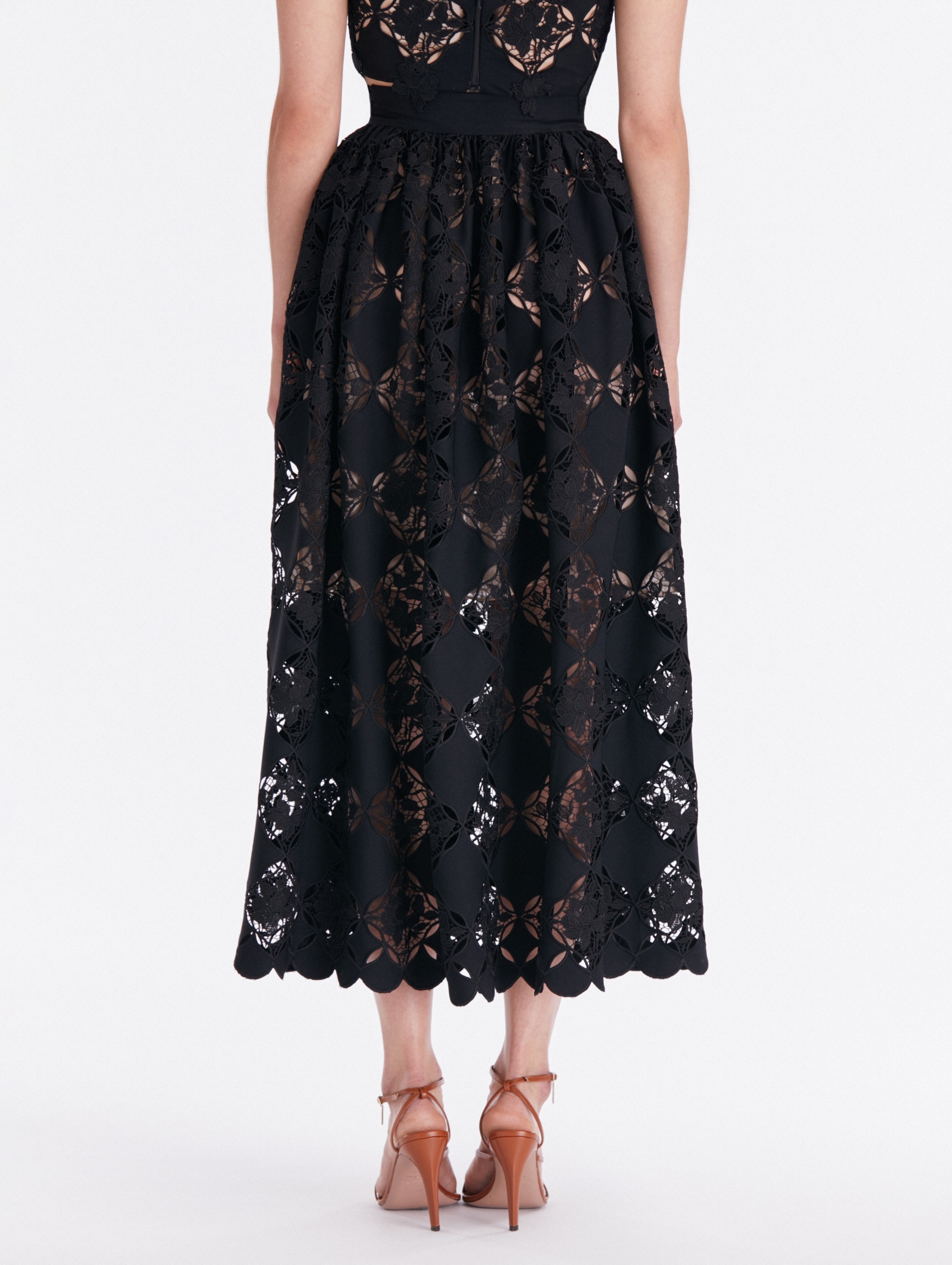 GARDENIA GUIPURE EYELET SKIRT - 3