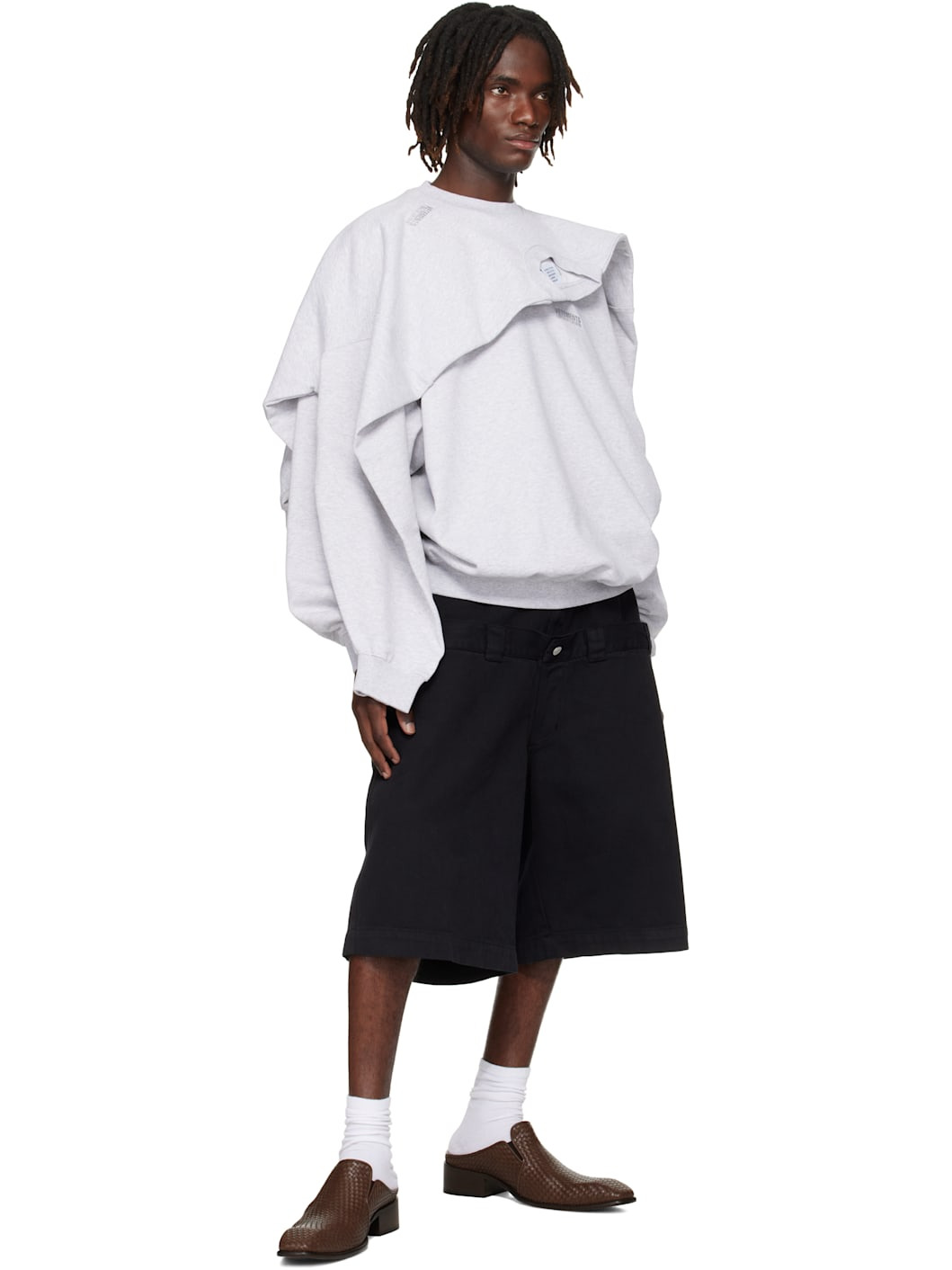 Black Double Layered Sweatshirt - 4