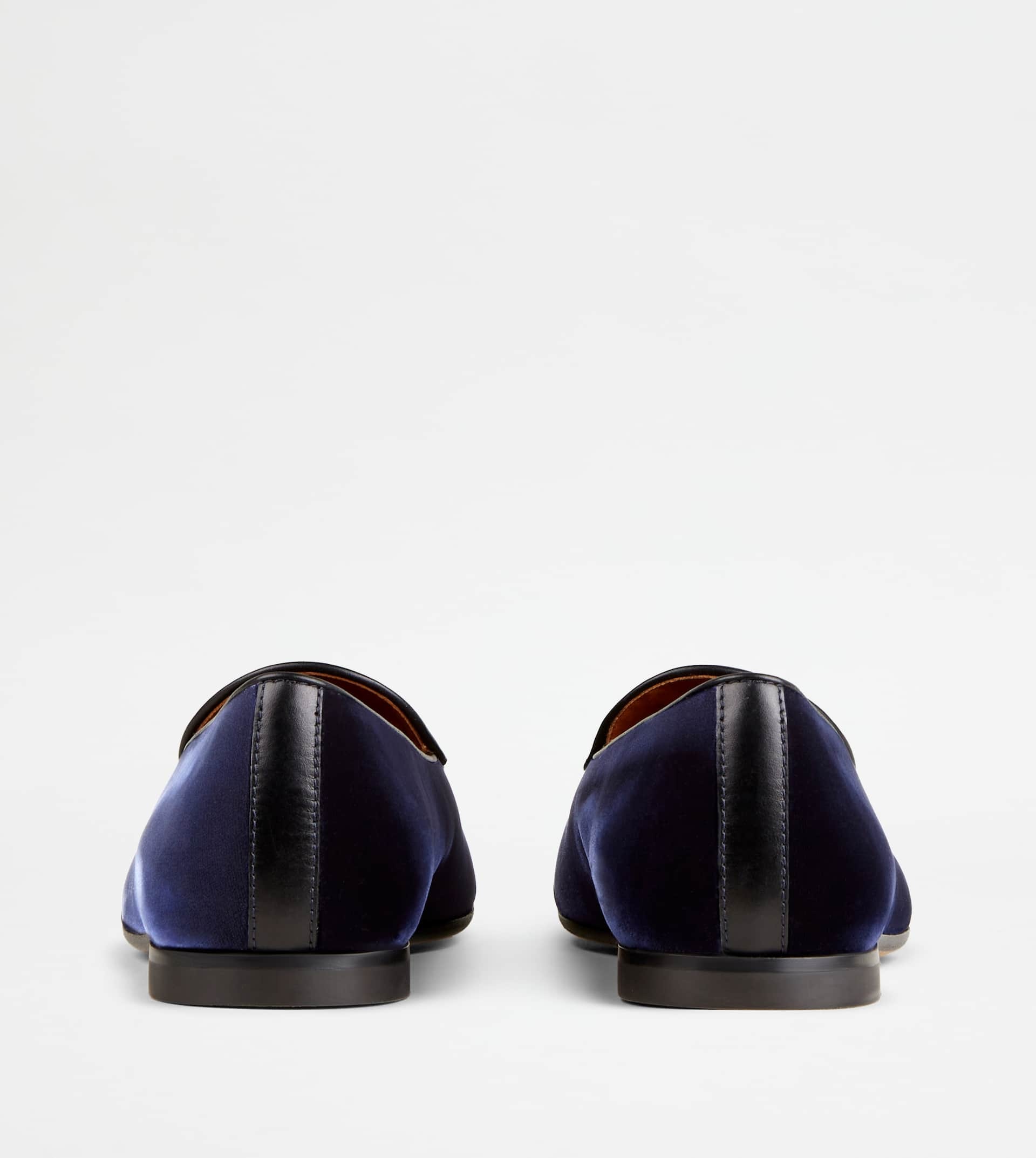 LOAFERS WITH TASSELS IN VELVET - BLUE, BLACK - 3
