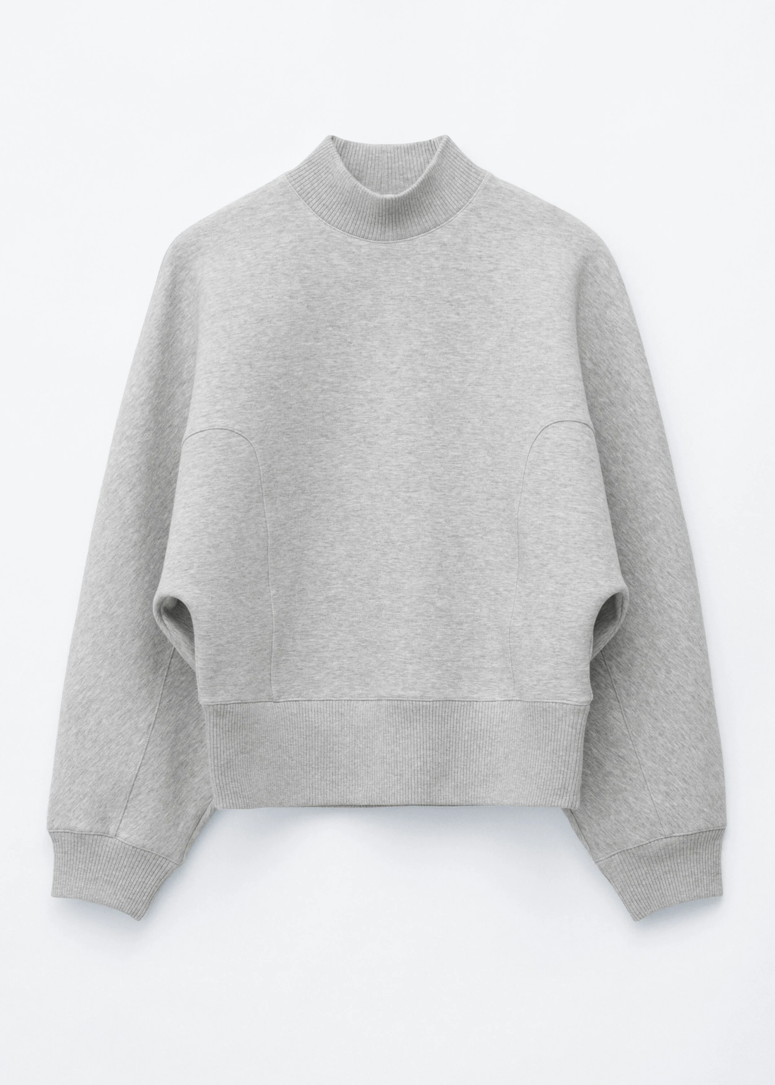 Mock Neck Scuba Sweatshirt - 1
