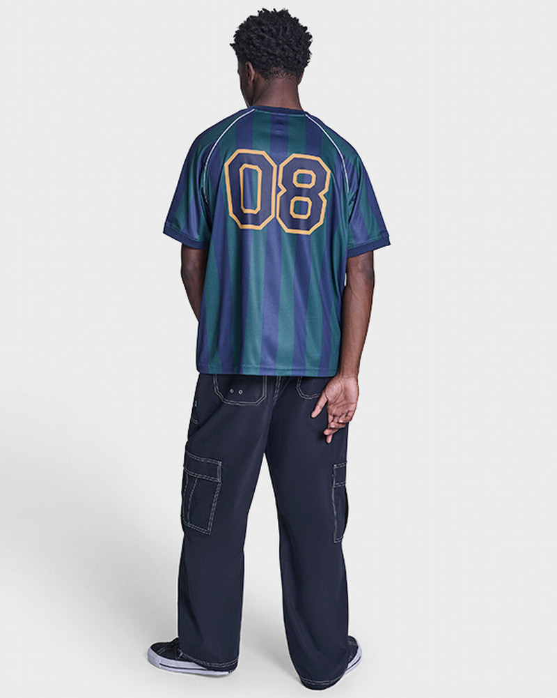 Striped Relaxed Soccer Jersey 4