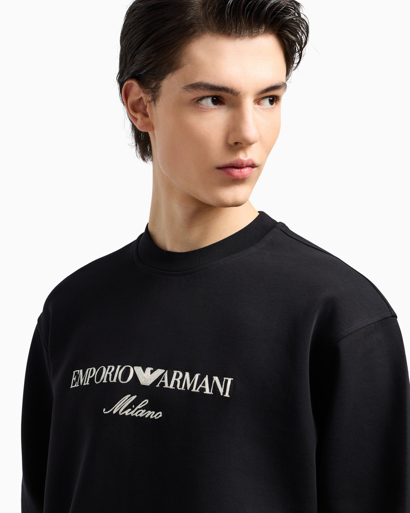 DOUBLE-JERSEY SWEATSHIRT WITH LOGO EMBROIDERY 5