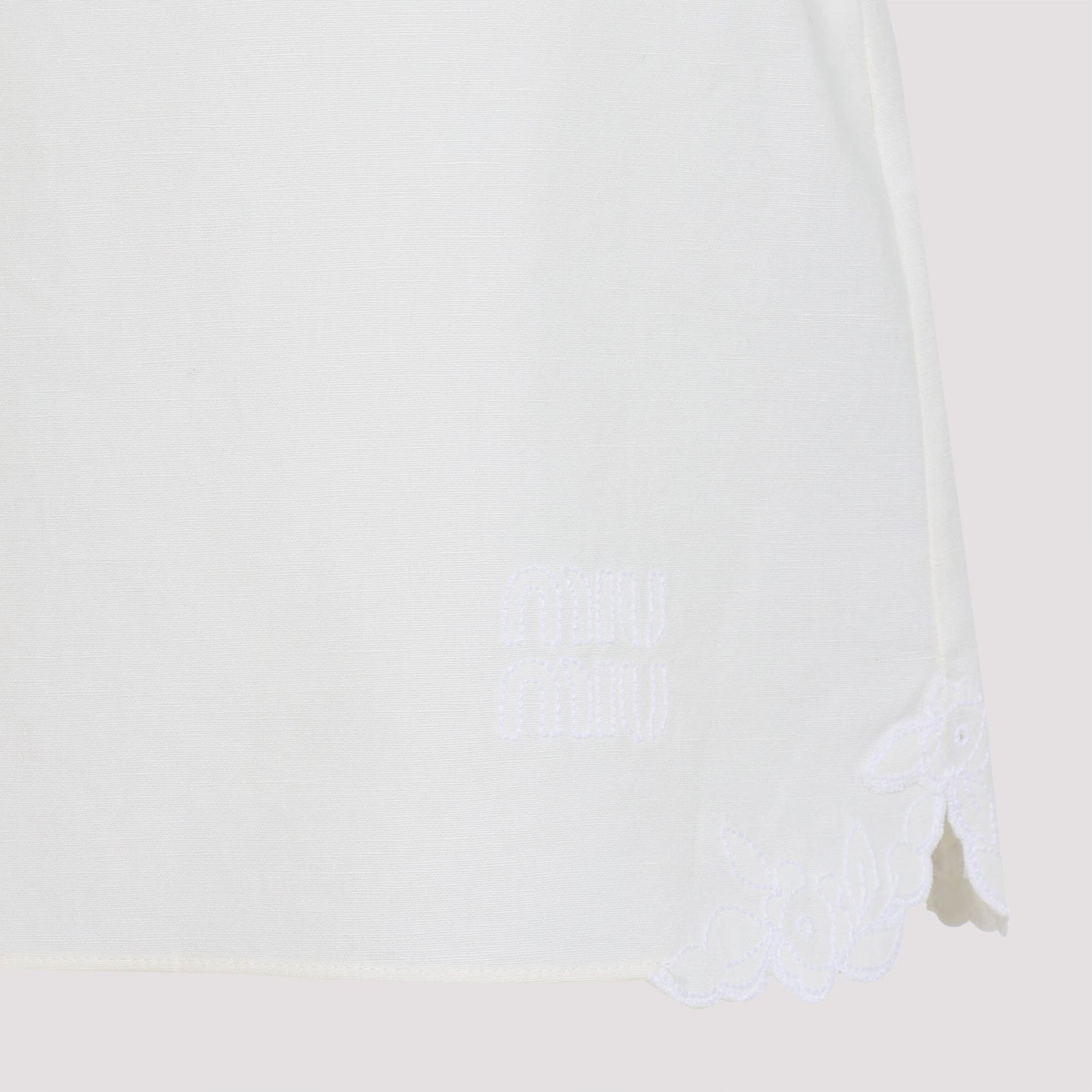 Miu Miu Linen And Cotton Mini Skirt Women - 3