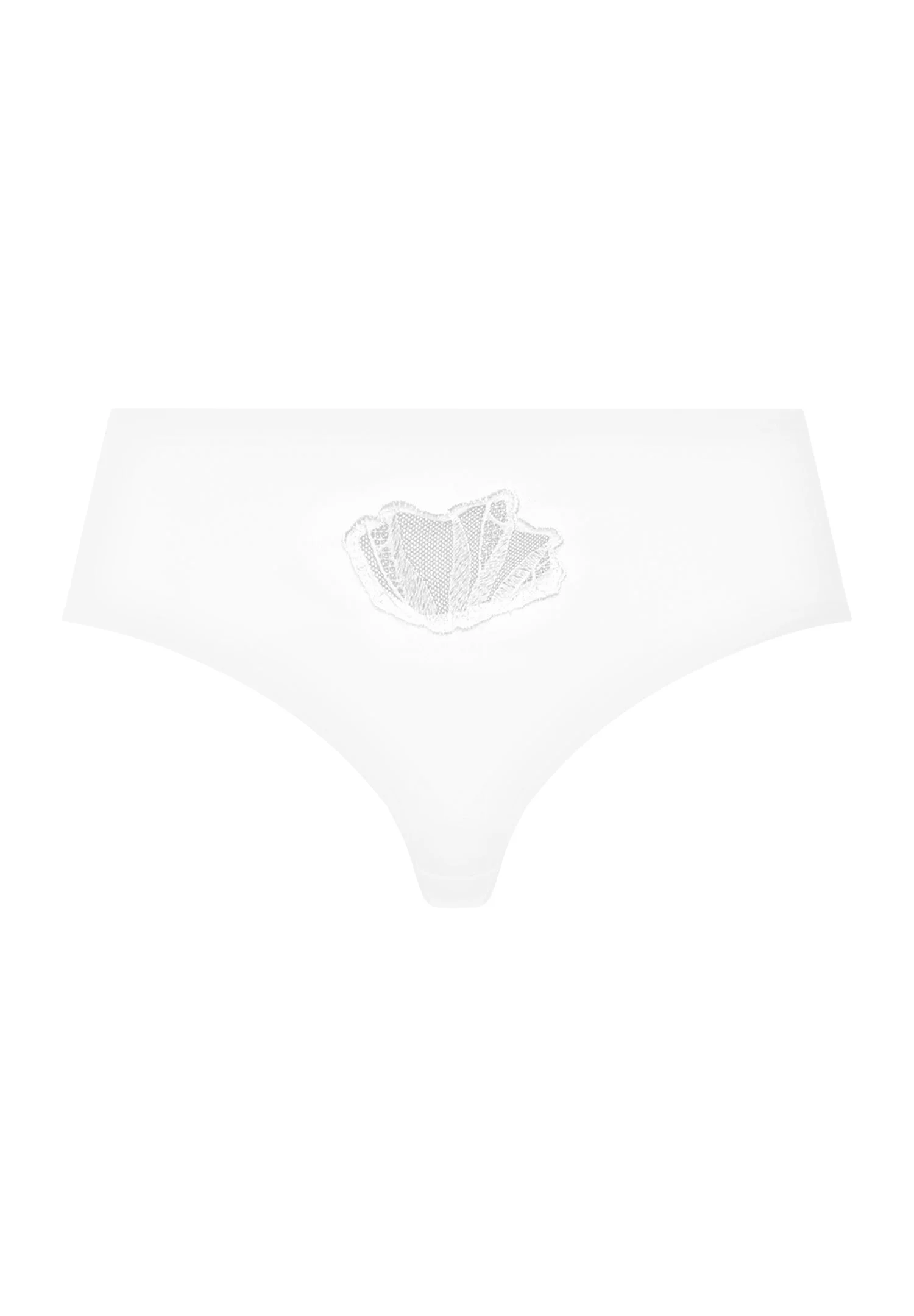Rosaria Embroidered Cotton High Cut Brief - 1