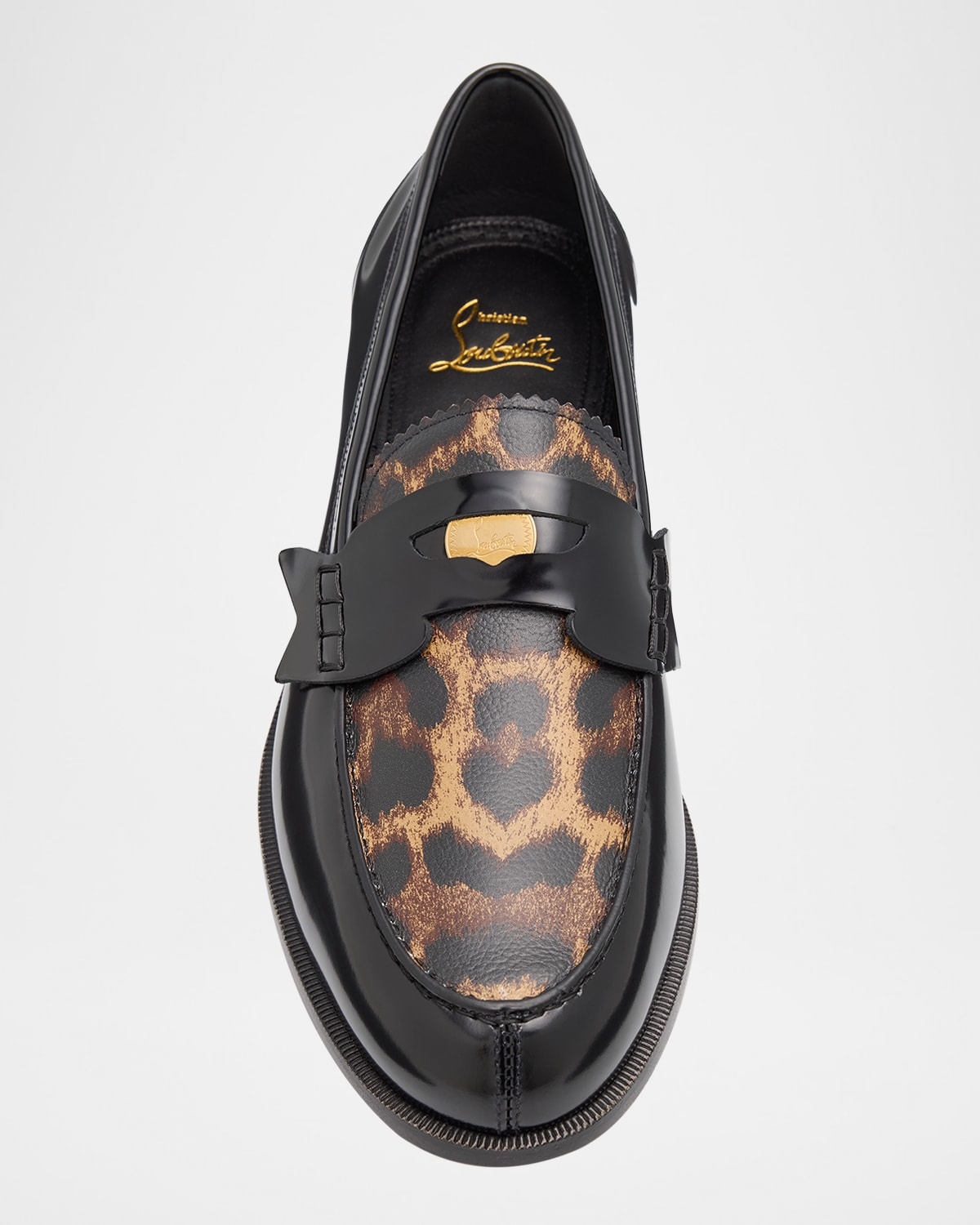 Men's Penny Leather Leopard-Print Loafers - 4