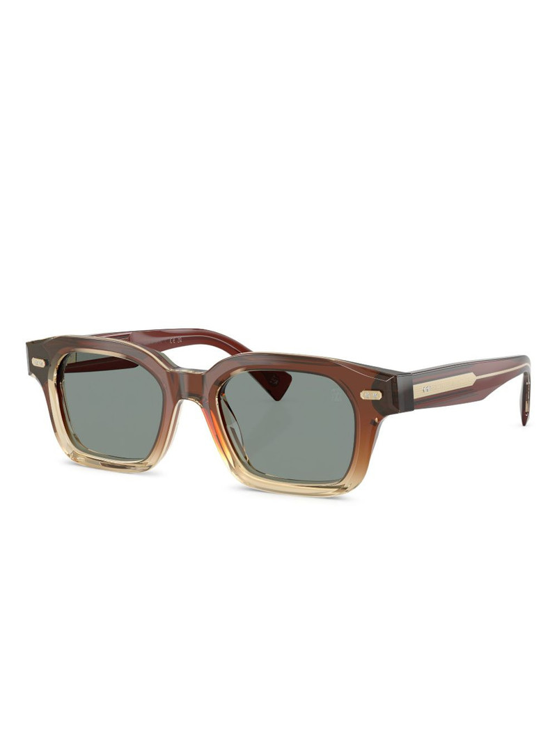 Brunello Cucinelli two-tone square-frame sunglasses outlook