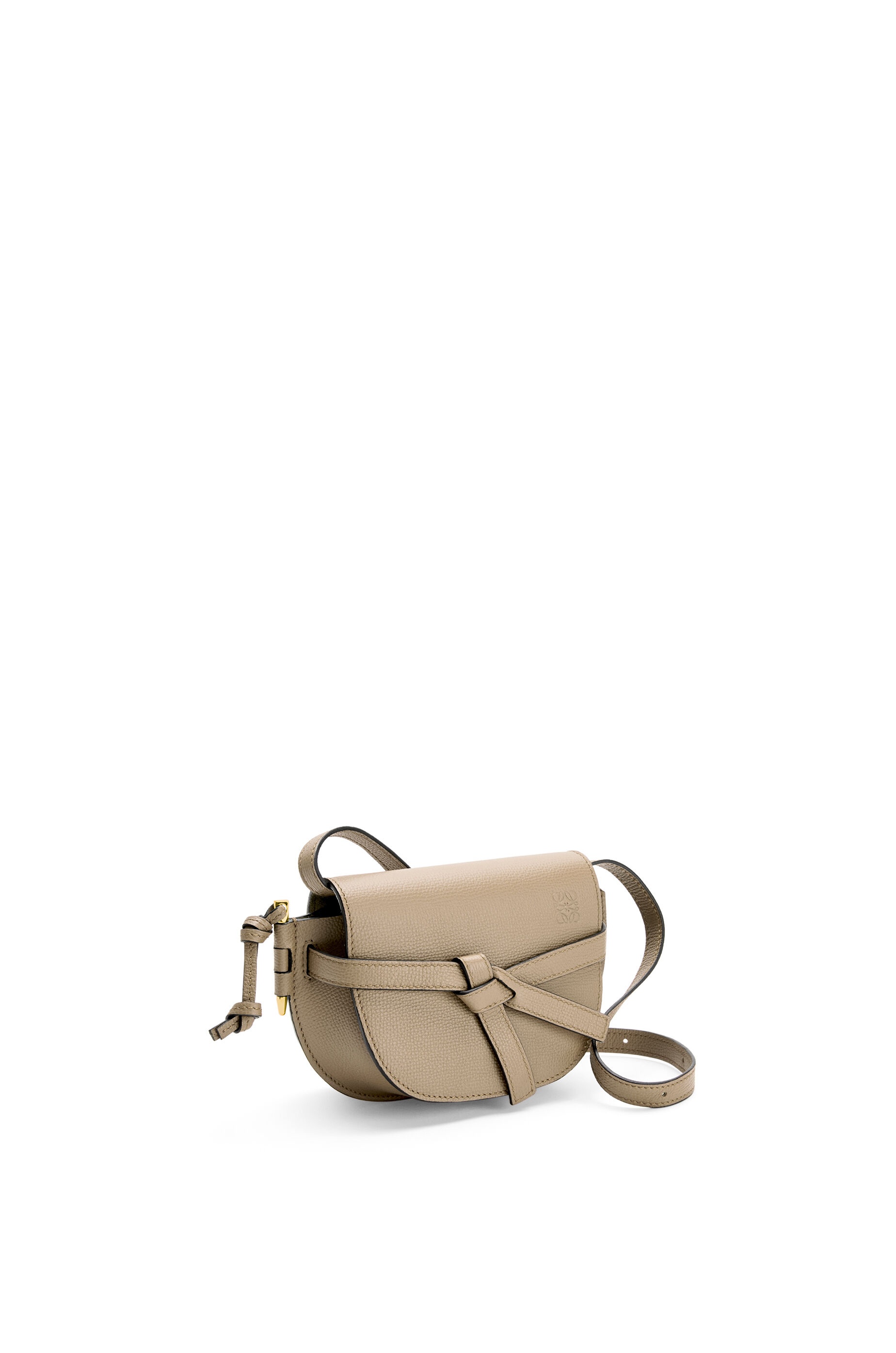 Mini Gate dual bag in pebble grain calfskin - 3