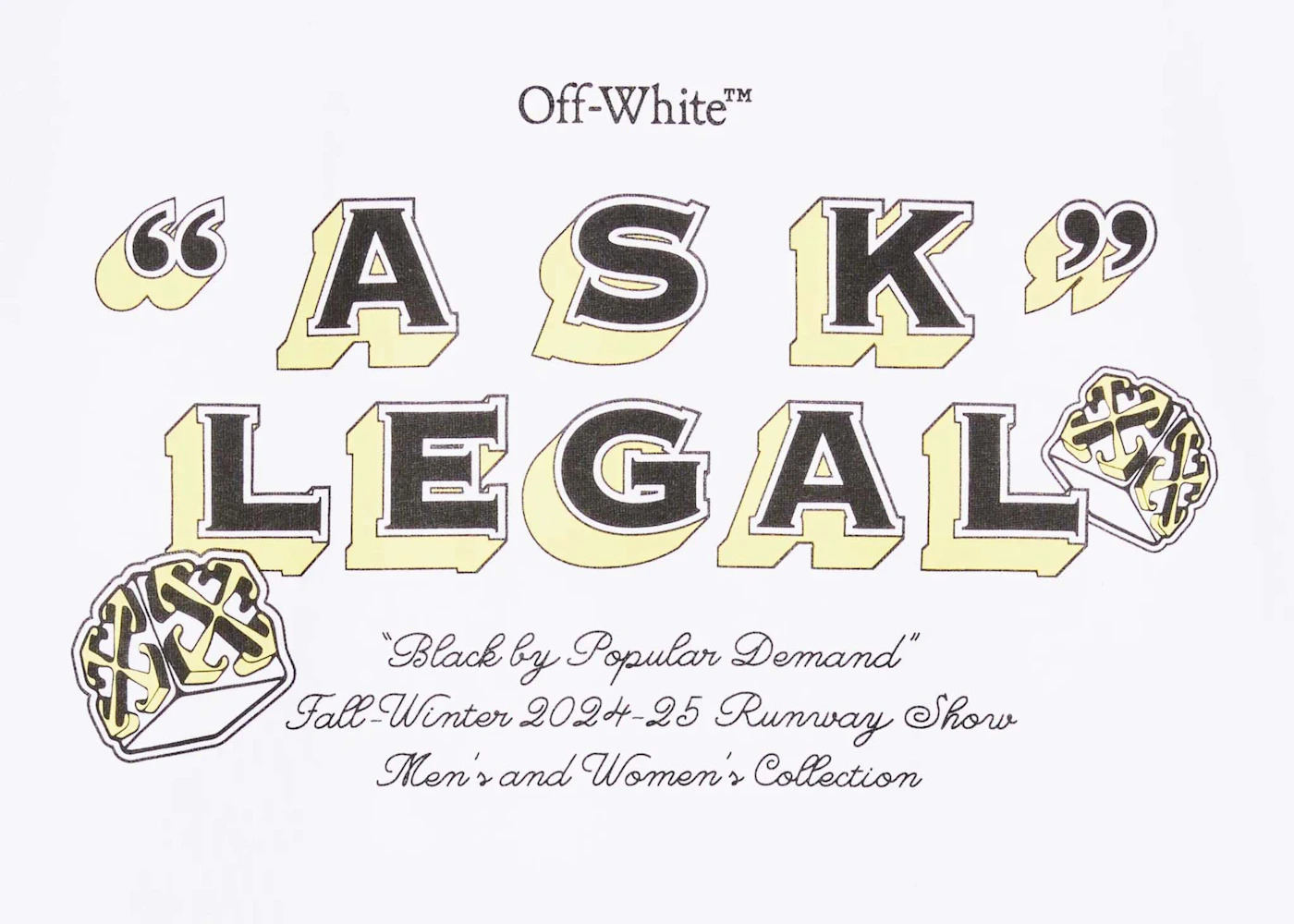 OFF-WHITE "Ask Legal" Show Tee White - 3