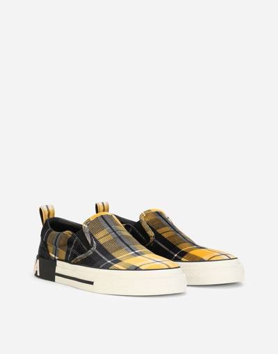 Dolce & Gabbana Velvet Custom 2.Zero slip-on sneakers with check print outlook