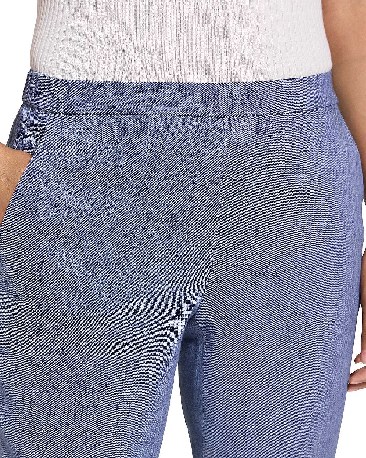 Classic Slim Leg Linen Pants - 4