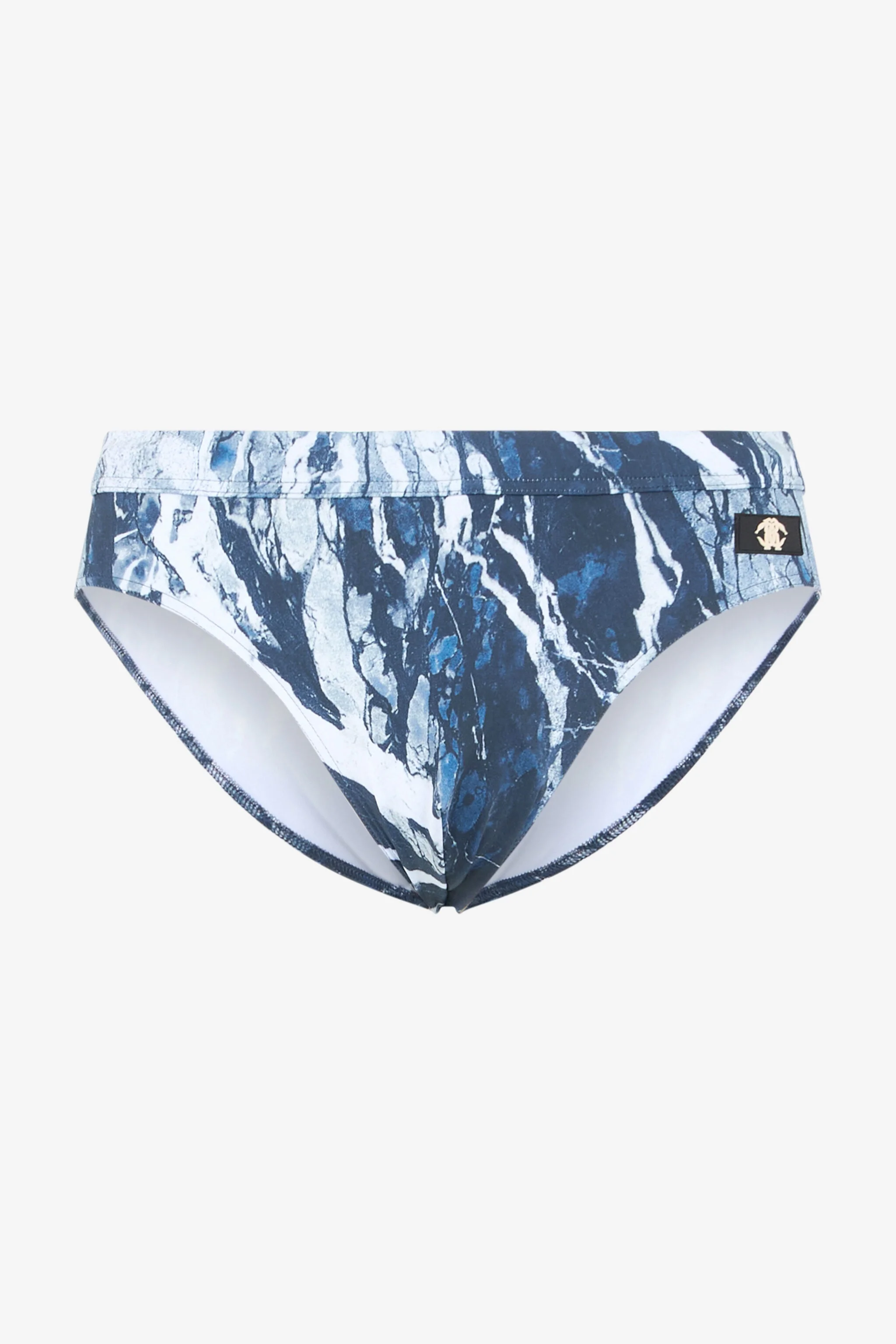 Marble-Print Swim Briefs - 1