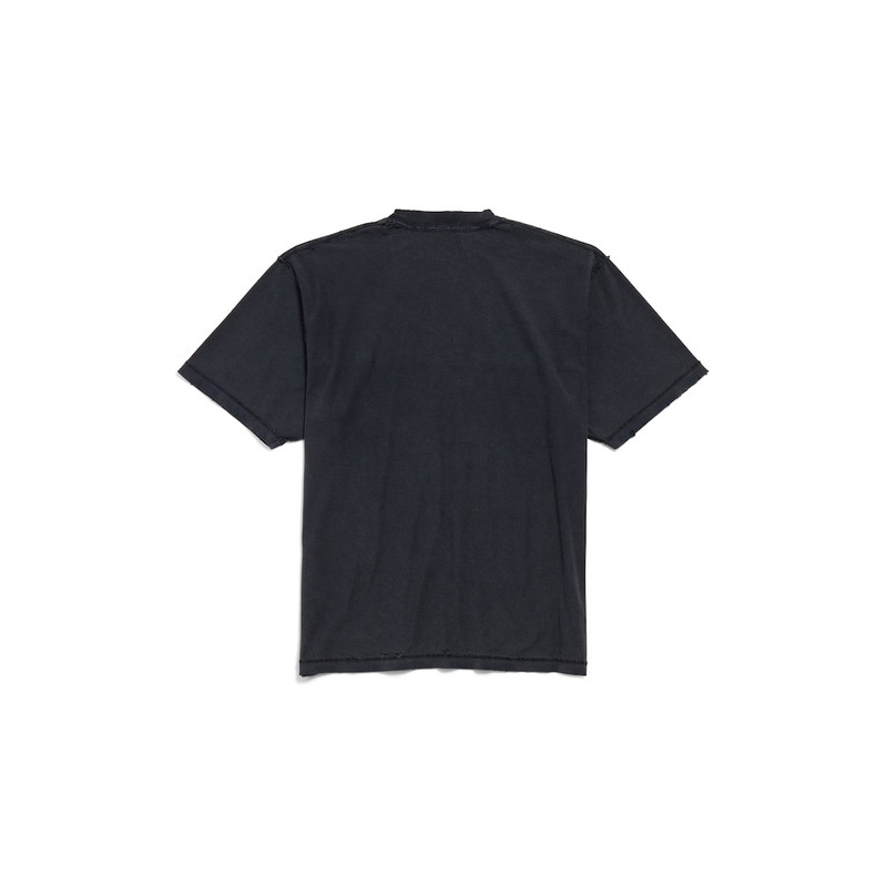 BALENCIAGA Men's New Year Series 25 - Inside-out T-shirt Medium Fit in Black Faded outlook