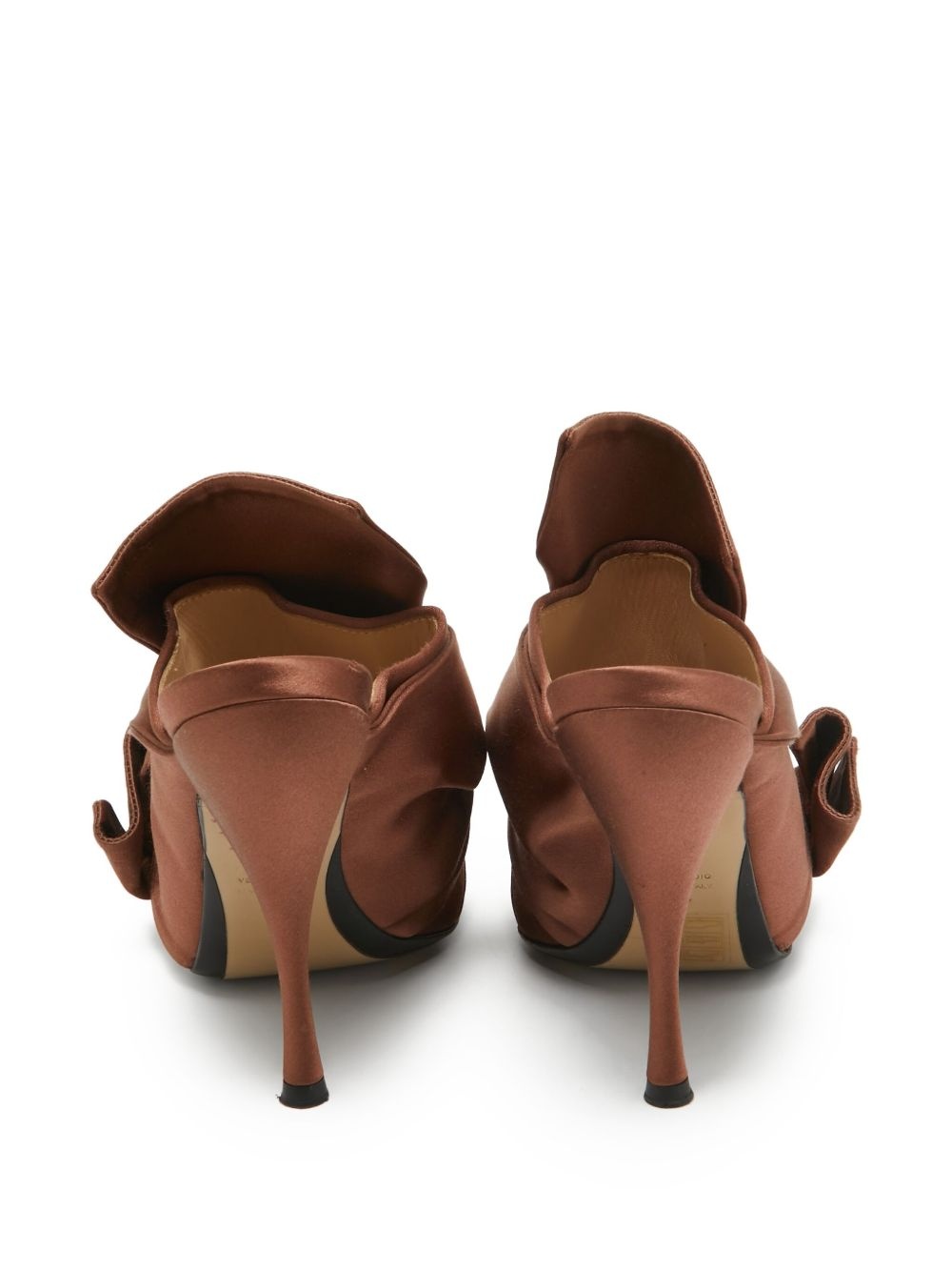 120mm knotted satin sandals - 3
