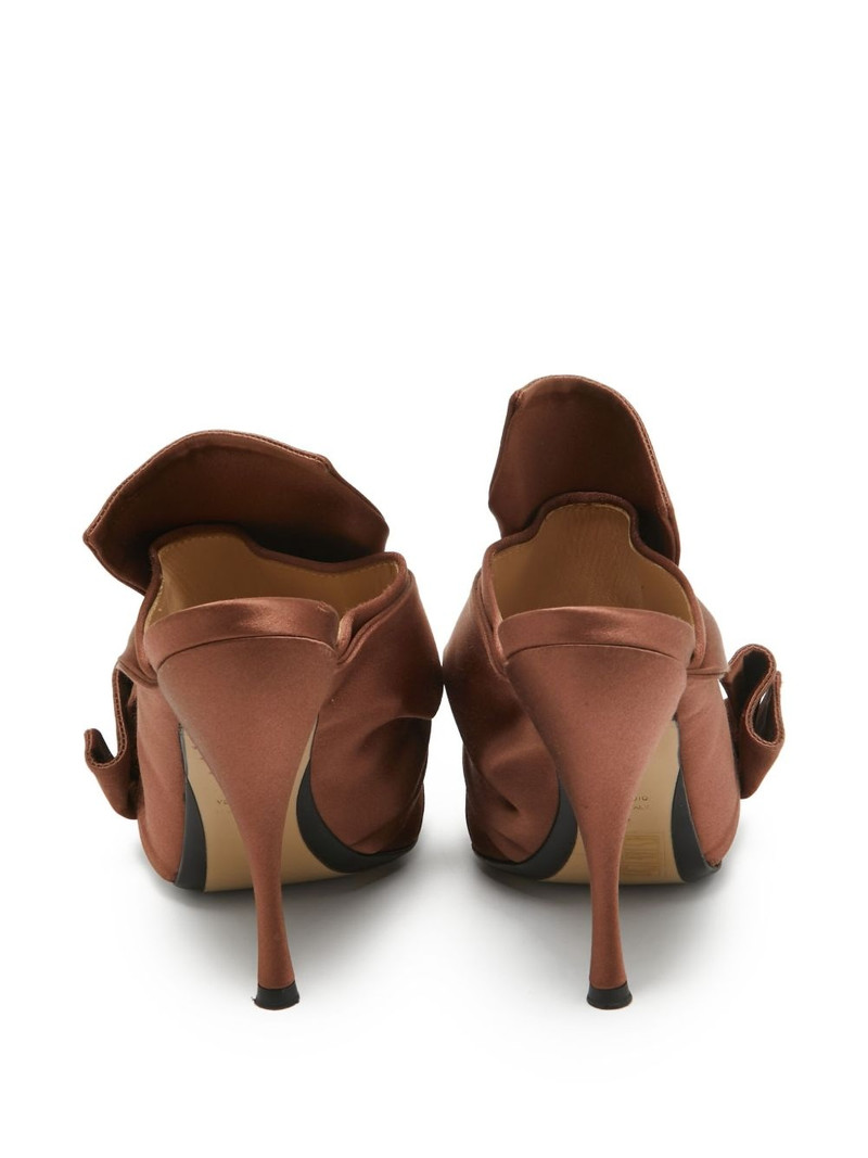 120mm knotted satin sandals 3