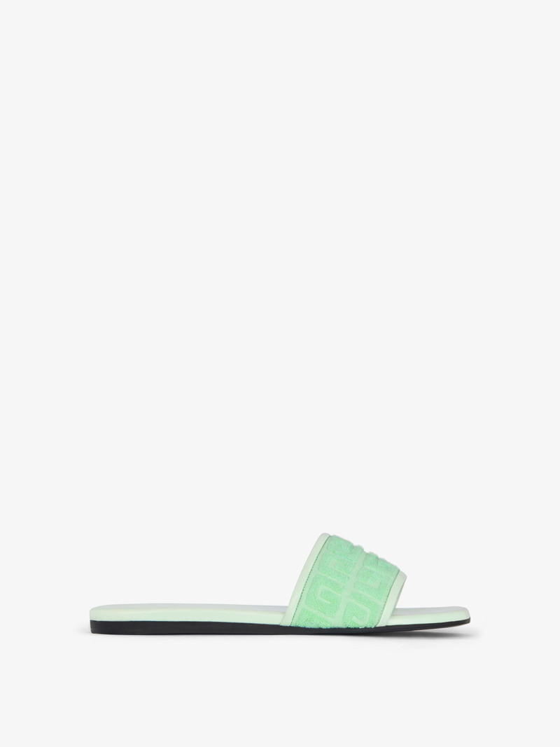 4G FLAT MULES IN 4G COTTON TOWELLING - 1