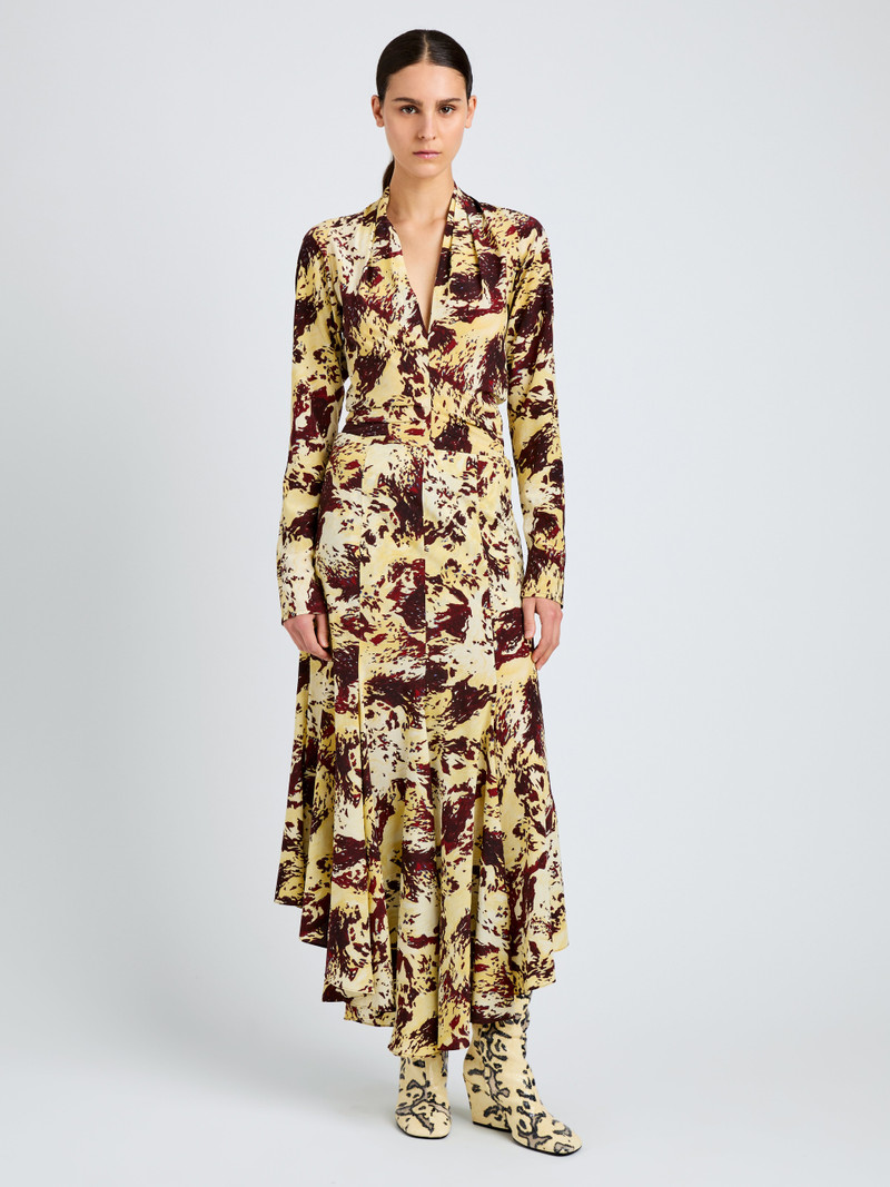Proenza Schouler Joelle Skirt in Printed Silk Viscose outlook